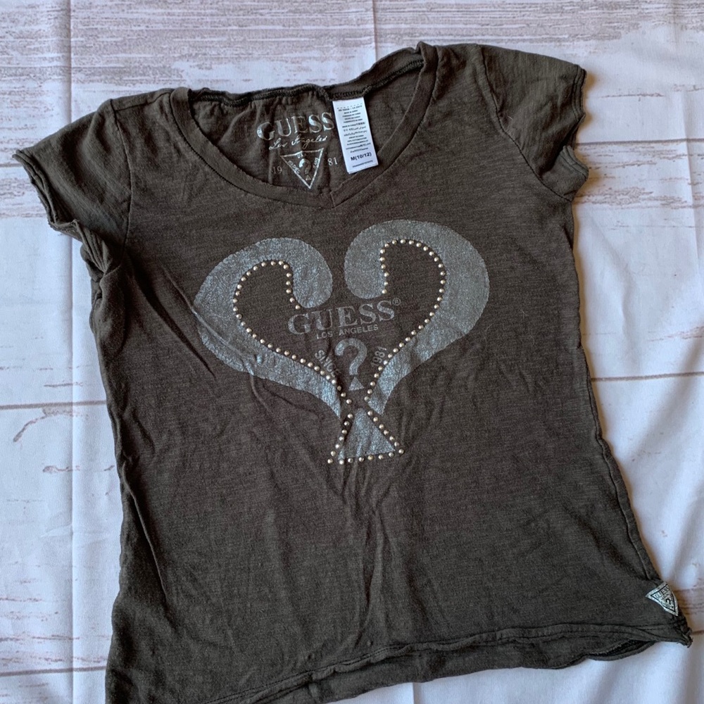 GUESS KIDS GIRLS GRAPHIC SHORT SLEEVE TEE SHIRT Size 10/12 lightweight